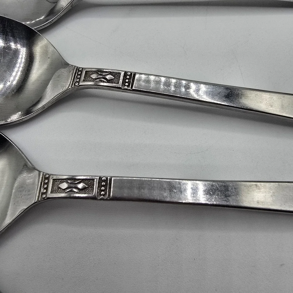 26 Piece Set Interpur CORTINA Stainless Dinner Japan Textured Flatware
